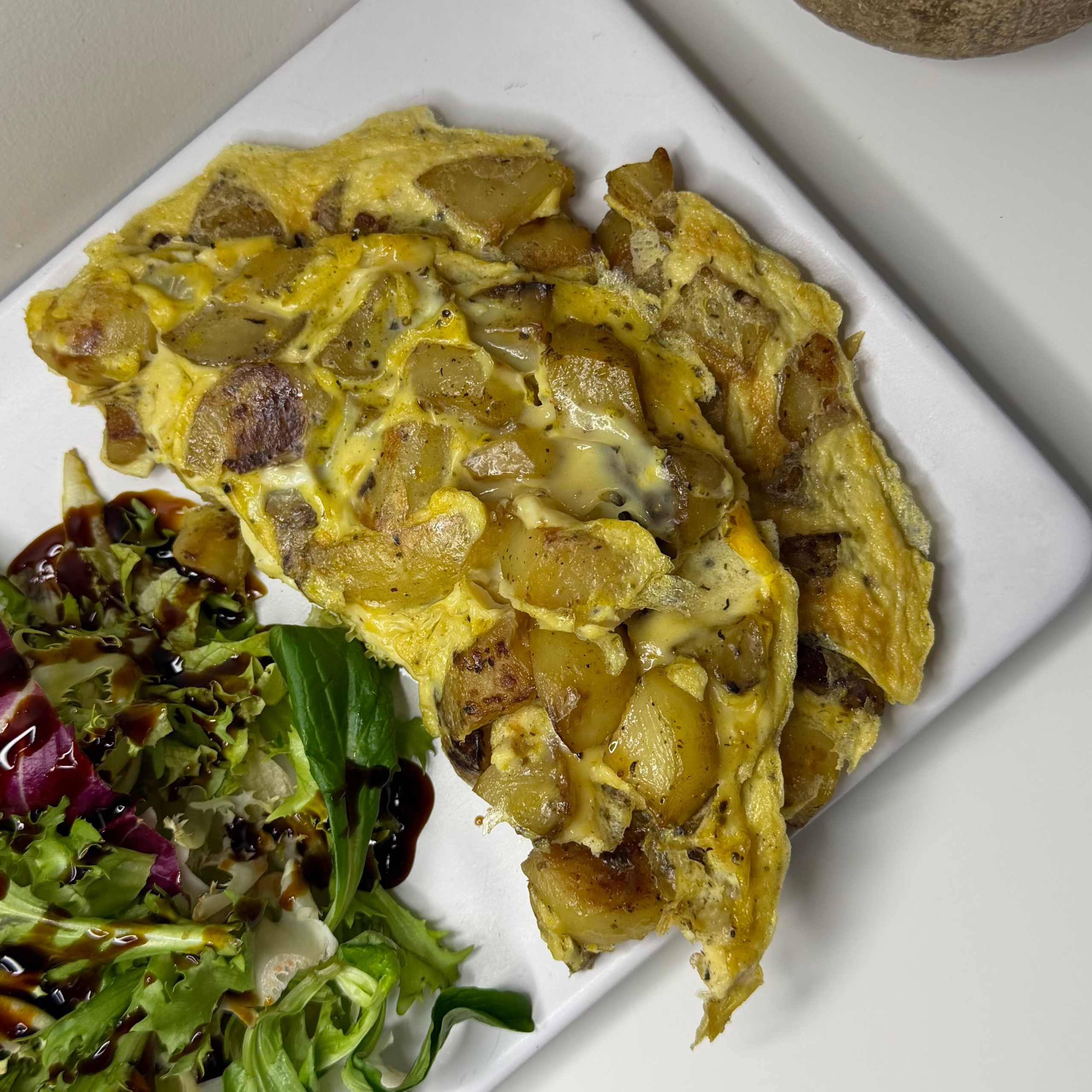 Omelette à la pomme de terre :